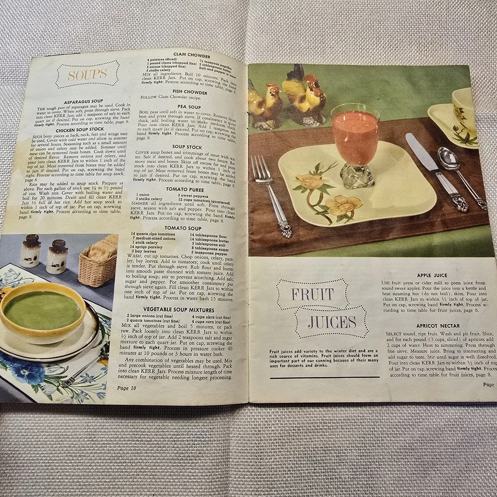 Vintage Kerr Home Canning Book Recipes Methods Jars & Lids Pamphlet 1950s‎